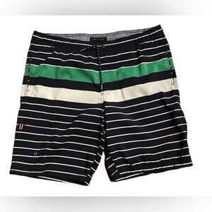 Tommy Hilfiger Men’s swim shorts blue and green striped size medium